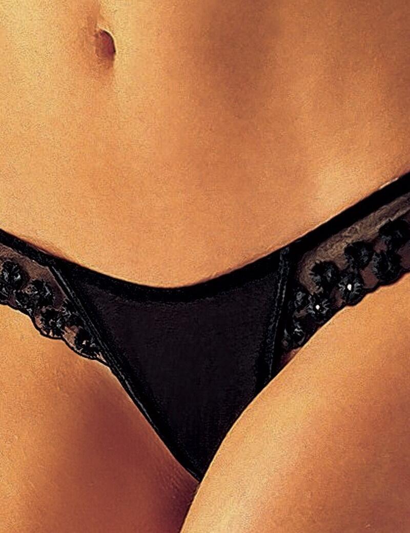 Panache Salsa Thong Black Uplifted Lingerie