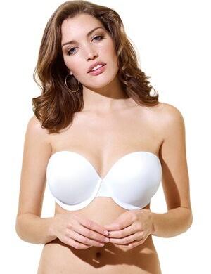 Panache White Strapless Porcelain Moulded Bra Panache Uplifted Lingerie