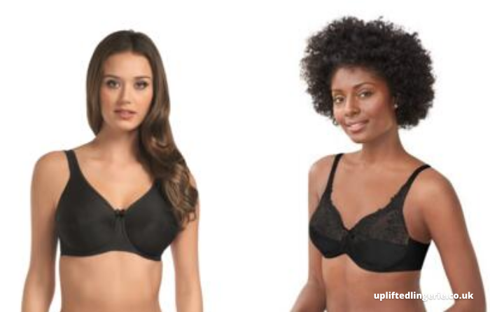 2 ladies wearing minimiser bras
