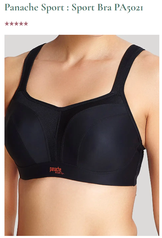 best sports bra for sagging breasts Panache sport