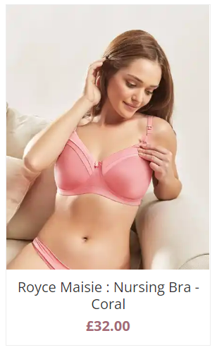 Padded Maternity Nursing Bra Royce Maisie Coral 1391