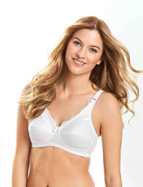 Royce Maisie Cotton Lined Nursing Non-Wire Bra (1391),32D,Ivory at