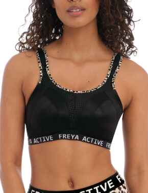 Freya Active Dynamic: Non Wired Sports Bra AC4014 - Pure Leopard Black