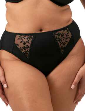 Elomi Zarla: High Leg Brief EL302553 - Black