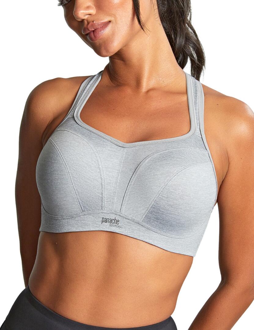 Soft grey marl sports bra suitable for everyday wear
