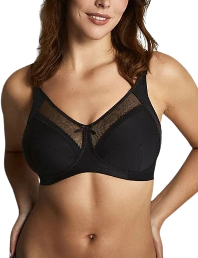 A non-wired full cup bra that supports without underwires