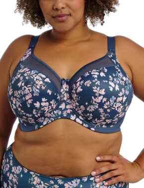 Goddess Kayla: Full Cup Banded Bra GD6162 - Teal Blossom