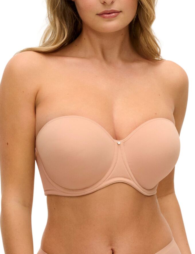 A strapless bra to wear under a thin-strap tank top