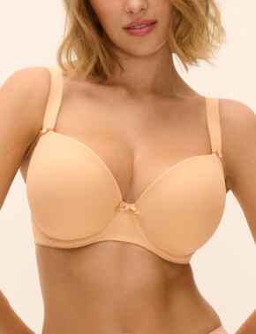 Freya Deco : Moulded Padded Plunge Bra AA4234 - Nude