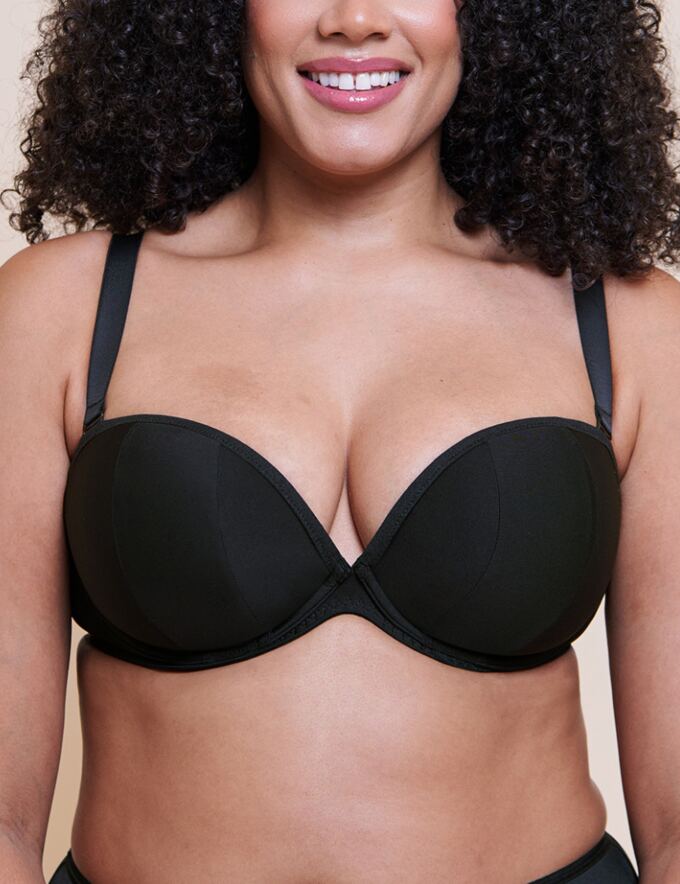 A multiway bra with convertible straps in black