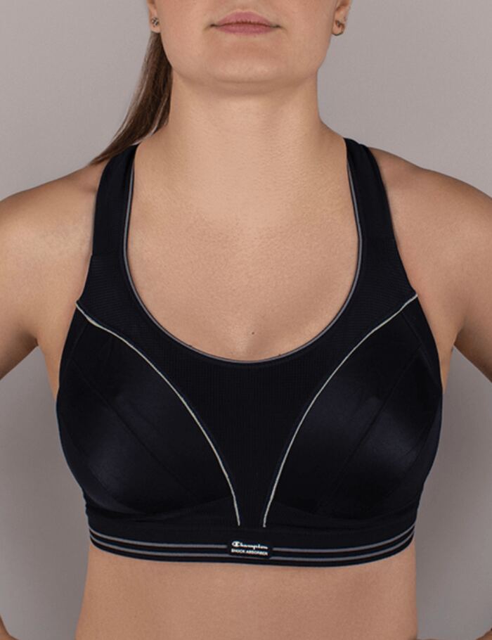 A high-support sports bra built to reduce bounce during exercise