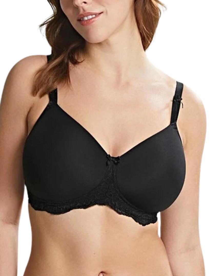 Royce Georgia non-wired T-shirt bra in black with lace