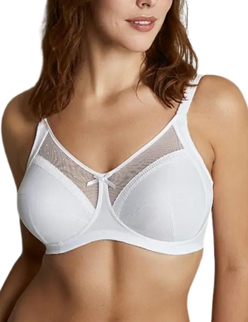 A soft-cup non-wired bra fitting comfortably with no digging or pinching