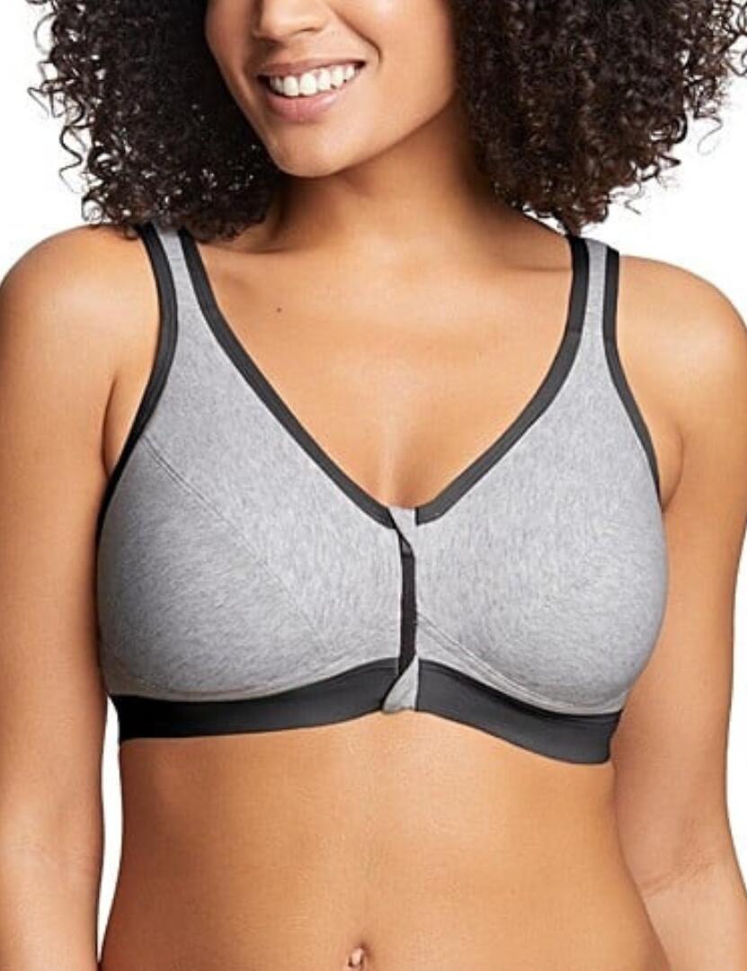 Royce Eden organic cotton front-fastening bra in grey