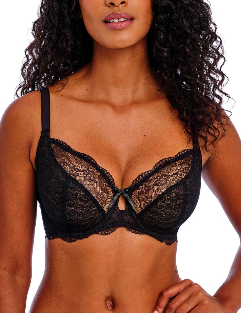 Freya Fancies plunge bra in black lace