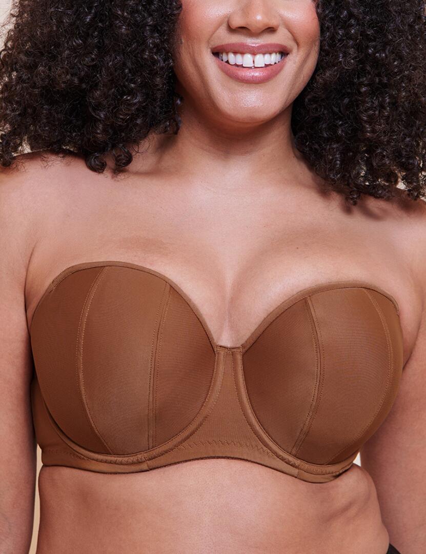 Curvy Kate Luxe strapless bra in caramel