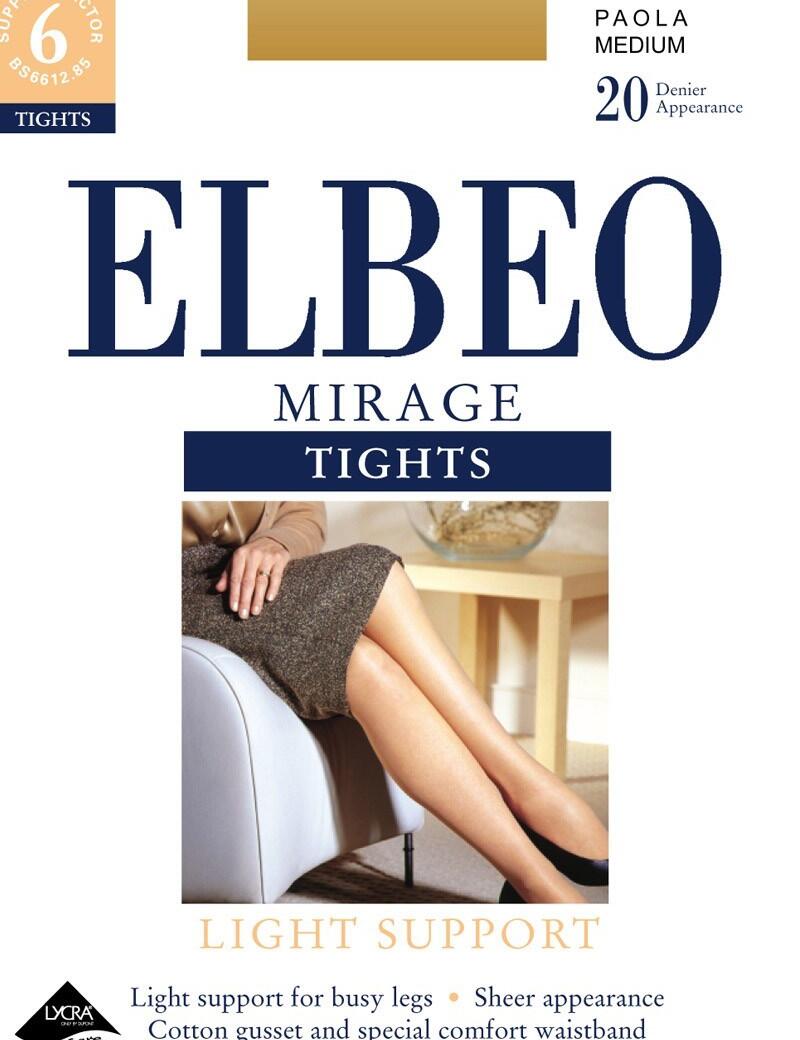 Elbeo: Light Support Mirage Tights - Barely Black