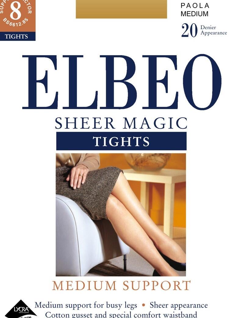 Elbeo: Medium Support Magic Tights-OUTLET - Barely Black