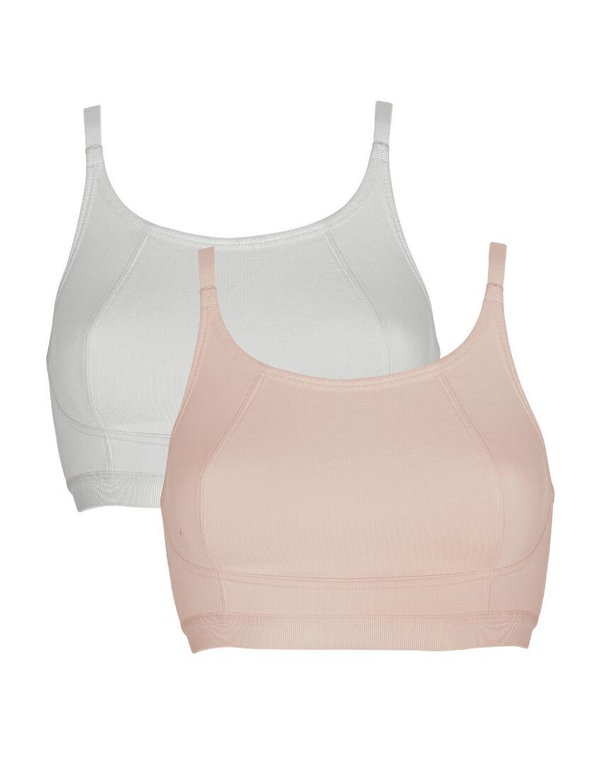 Royce Lola: Crop Top Bra 2 pack 8023 - White and Peach