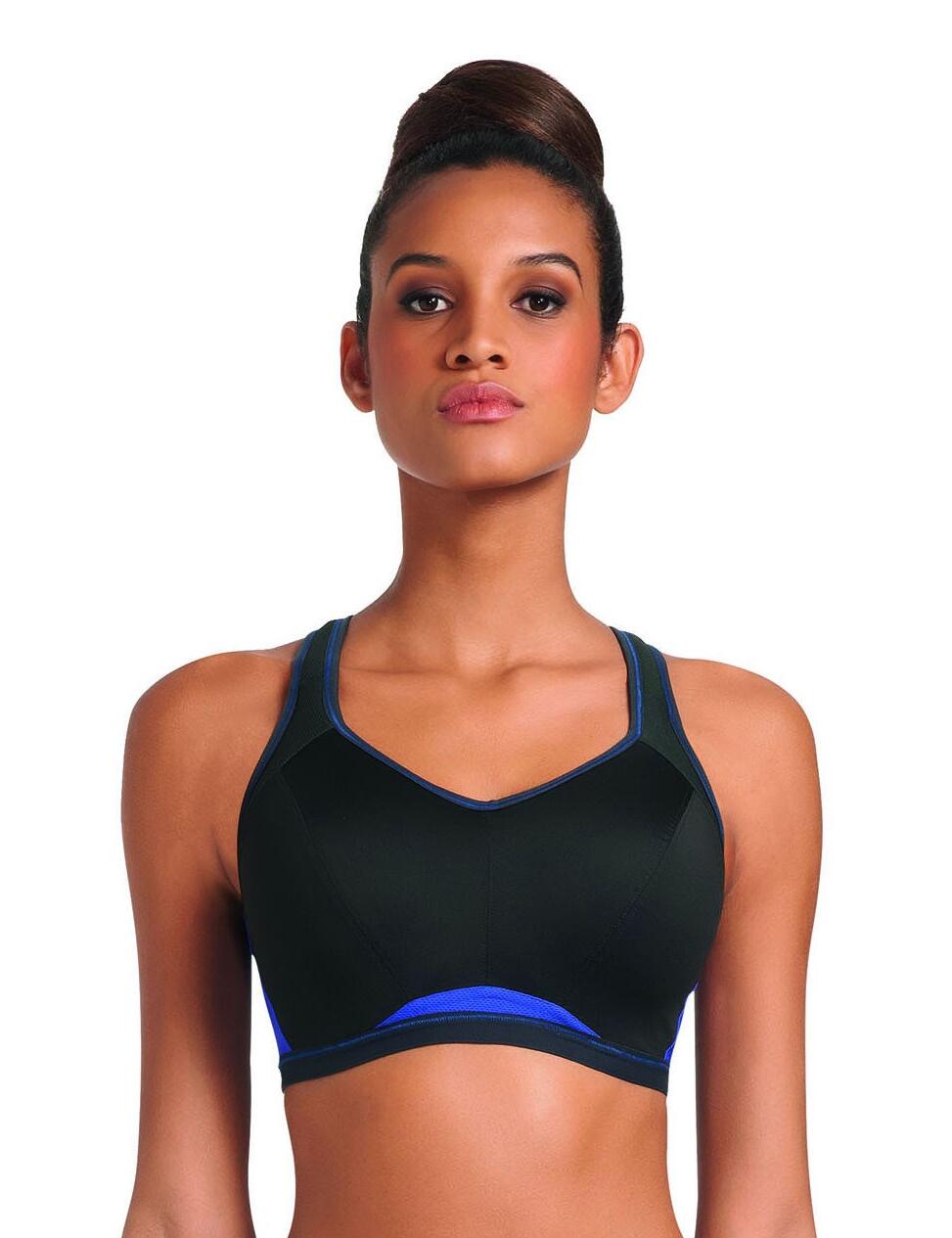 Freya Active : Crop top with Moulded Inner - Electric Black