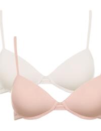 Royce Teen Bra : Non Wired 2 Pack - Cream and Blush