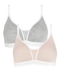 Royce Posie: Non Wired T-shirt Bra 2 Pack 8019 - Blush and Grey