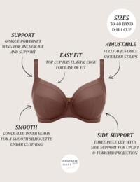 Fantasie Fusion : Full Cup Side Support Bra FL3091 - Coffee Roast