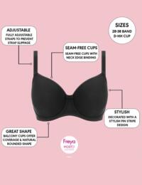Freya Idol : Underwired Balcony Moulded Bra AA1050 - Black