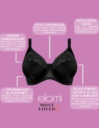 Elomi Cate : Full Cup Bra EL4030 - Black