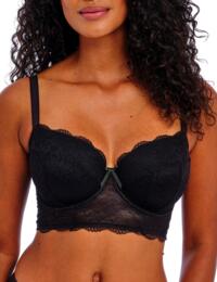 Freya Fancies: Padded Longline Bra AA1014 - Black