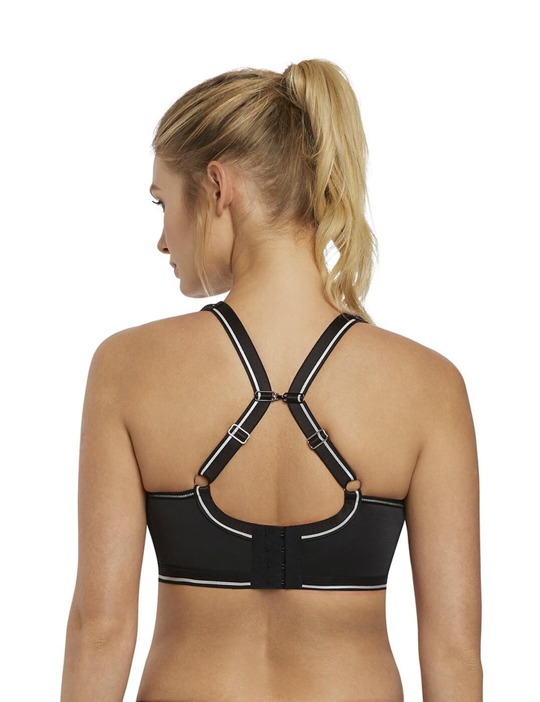 Freya Active Force 4000 Nero Multiway Sports Bra Soft Cup J Hook Non Wired 